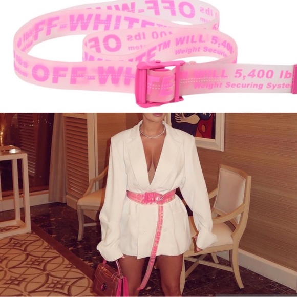 WOMENS RUBBER OFF-WHITE UTILITY BELT - Picture 2 of 5